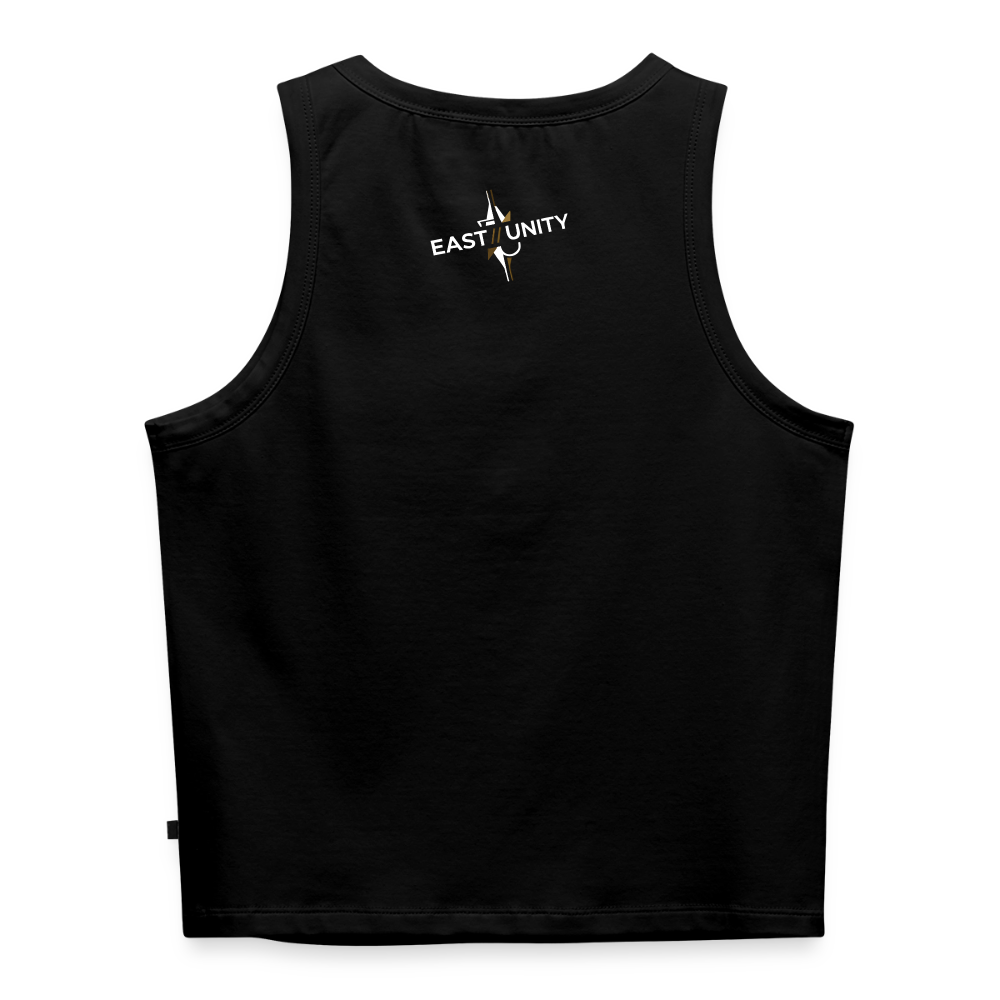 EAST//UNITY Globe Crop Tank - Women's Streetwear Graphic Crop Top - black