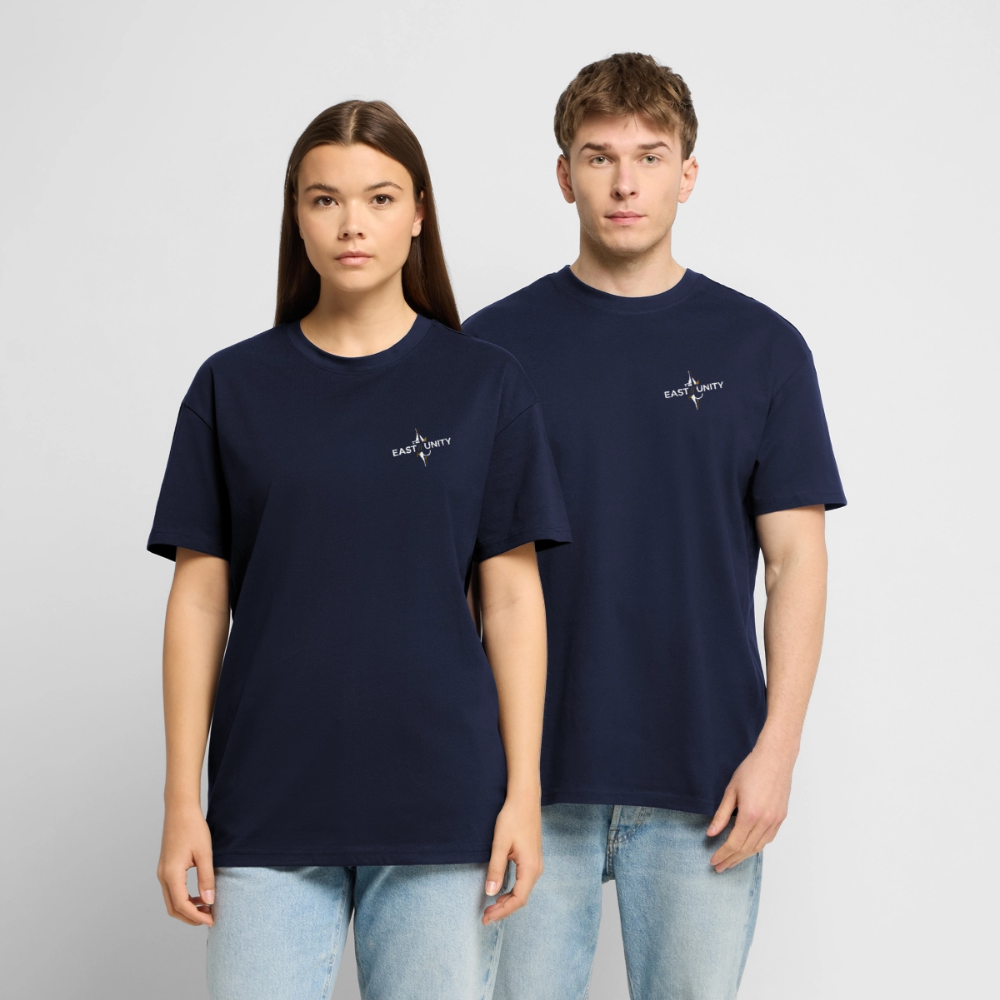 EAST//UNITY Script Motion T-Shirt - Street Graphic Back Tee - navy
