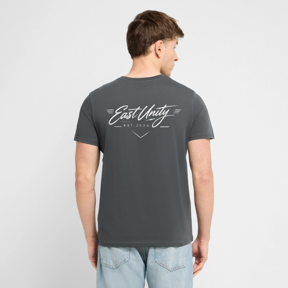 EAST//UNITY Signature Script T-Shirt - Minimal Streetwear Graphic Tee - anthracite