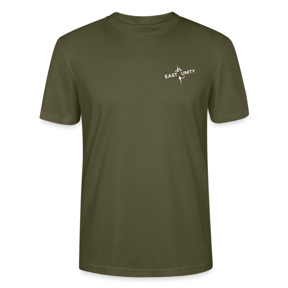 EAST//UNITY Script Motion T-Shirt - Street Graphic Back Tee - khaki