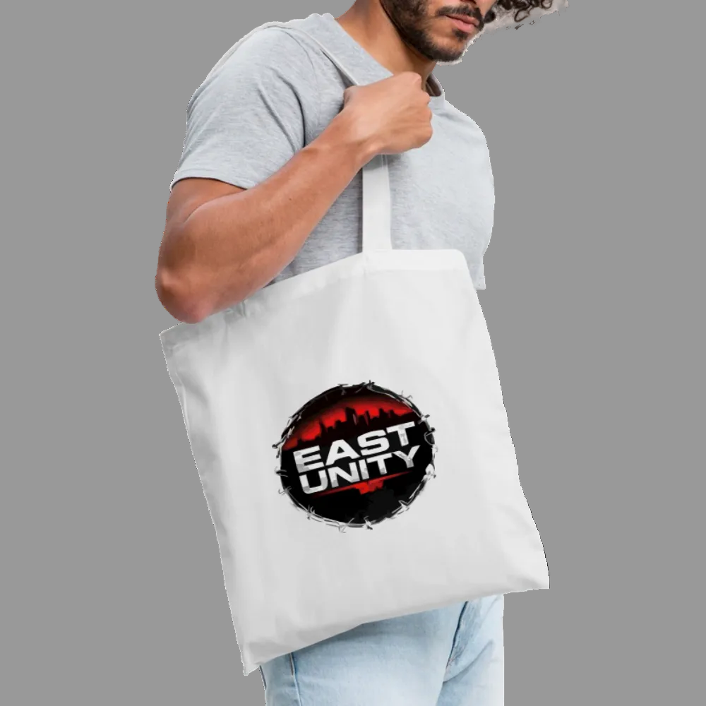 EAST//UNITY Circle Logo Tote - Urban Canvas Shopper - white