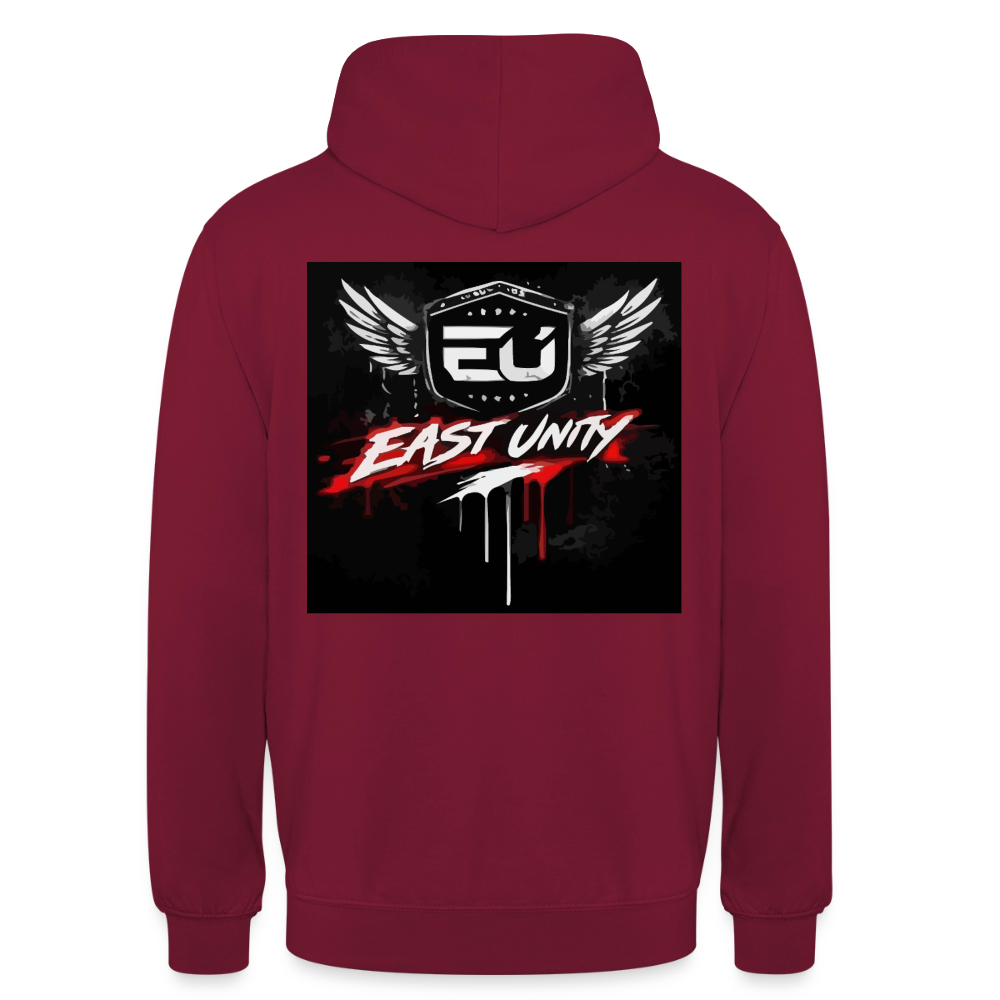 EAST//UNITY Night Motion Hoodie - Street Graphic Pullover - bordeaux