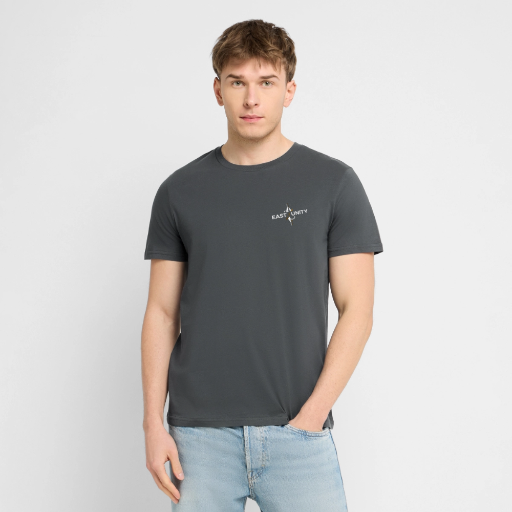 EAST//UNITY Signature Script T-Shirt - Minimal Streetwear Graphic Tee - anthracite