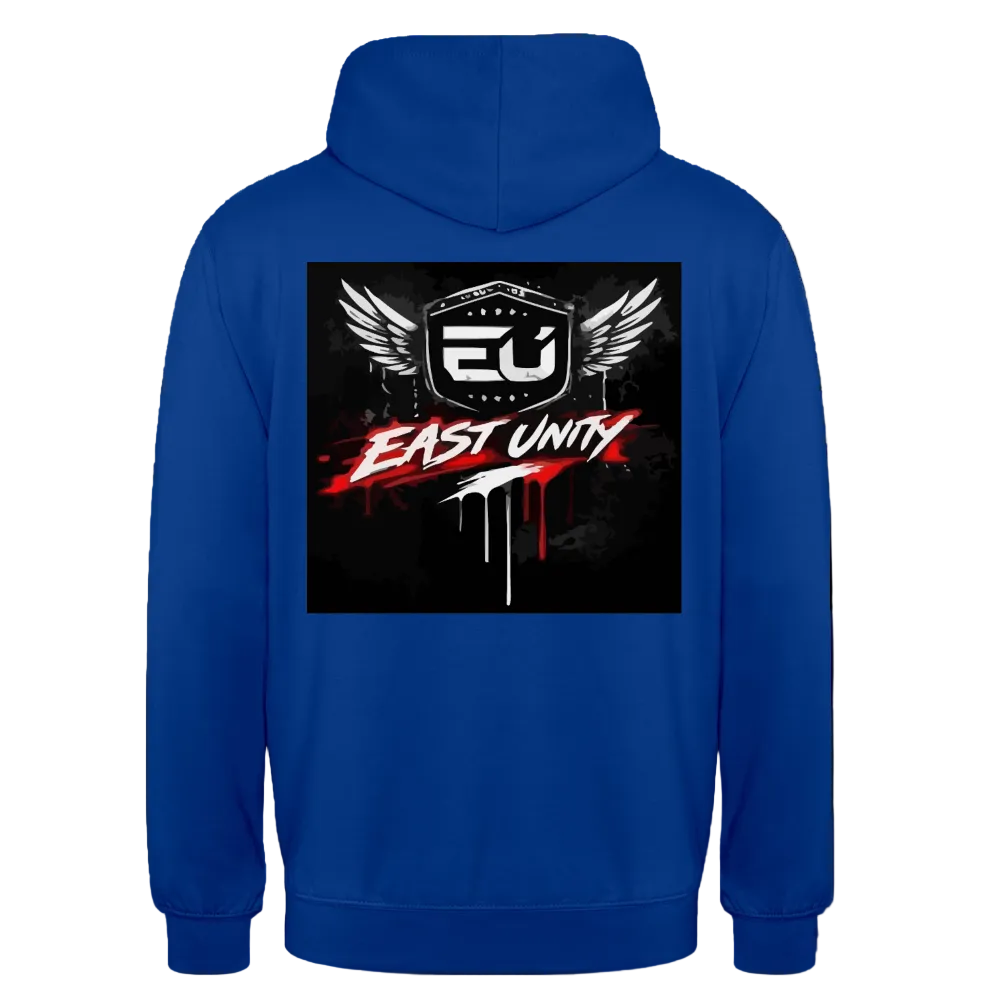 EAST//UNITY Night Motion Hoodie - Street Graphic Pullover - bright royal