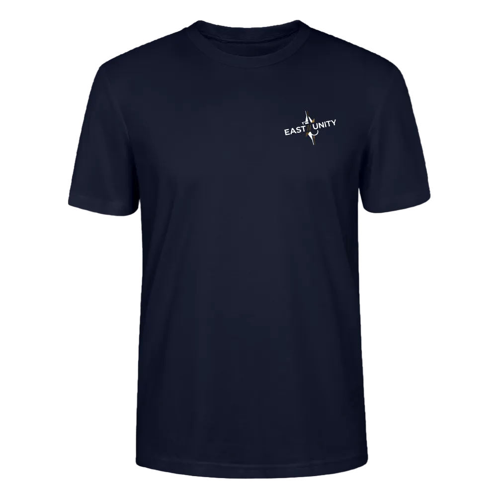EAST//UNITY Script Motion T-Shirt - Street Graphic Back Tee - navy