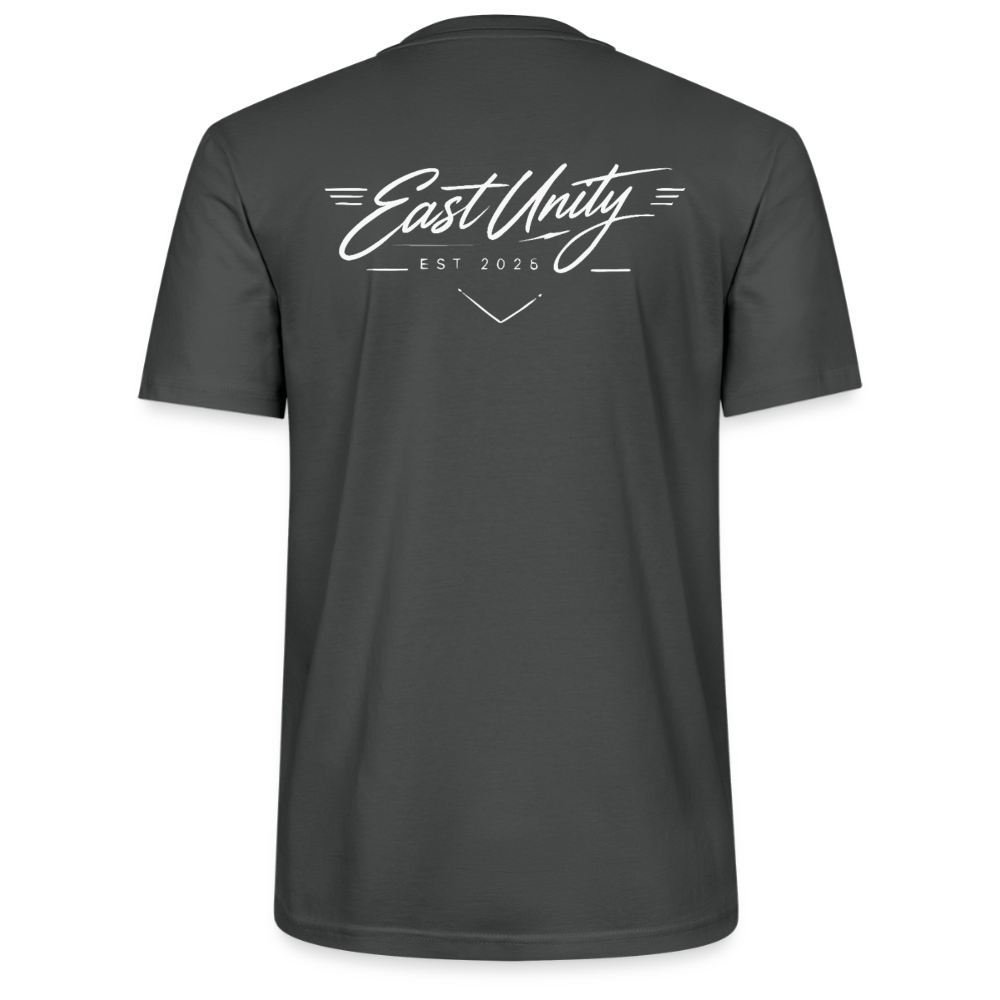 EAST//UNITY Signature Script T-Shirt - Minimal Streetwear Graphic Tee - anthracite