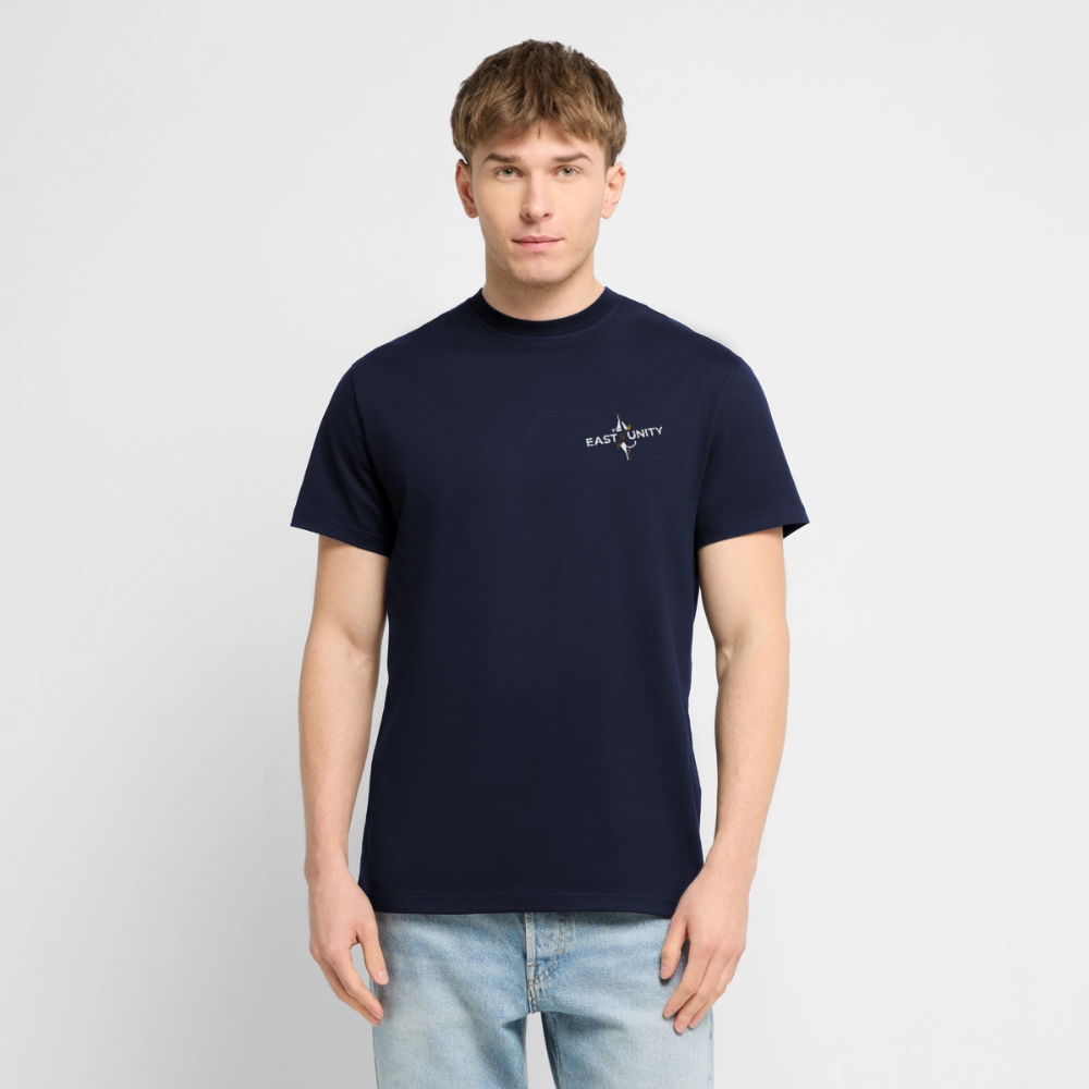 EAST//UNITY Script Motion T-Shirt - Street Graphic Back Tee - navy