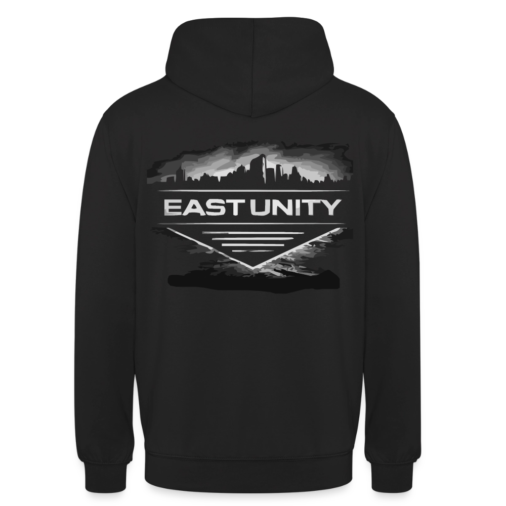 EAST//UNITY Skyline Hoodie - Urban Street Graphic Pullover - black