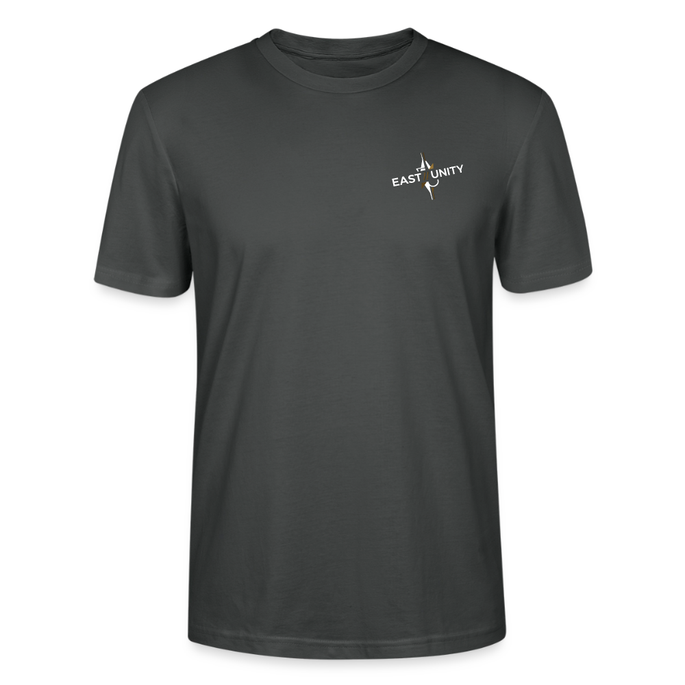 EAST//UNITY Signature Script T-Shirt - Minimal Streetwear Graphic Tee - anthracite