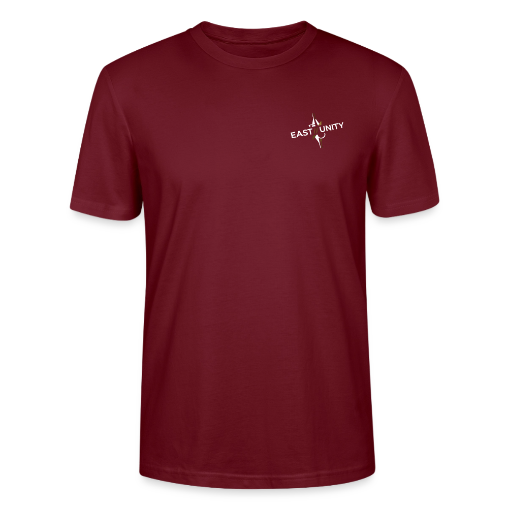 EAST//UNITY Script Motion T-Shirt - Street Graphic Back Tee - burgundy