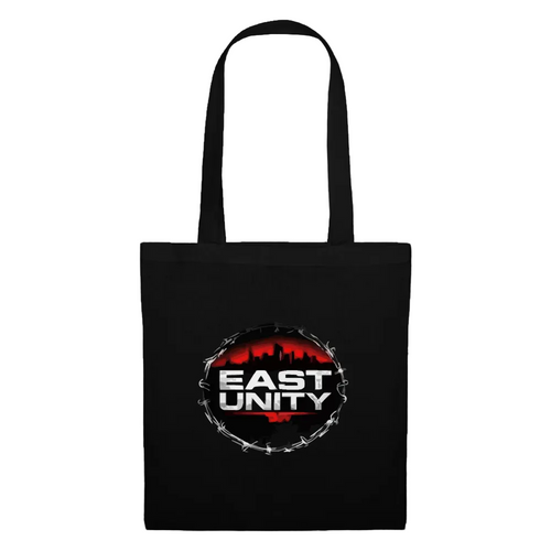 EAST//UNITY Circle Logo Tote - Urban Canvas Shopper - black