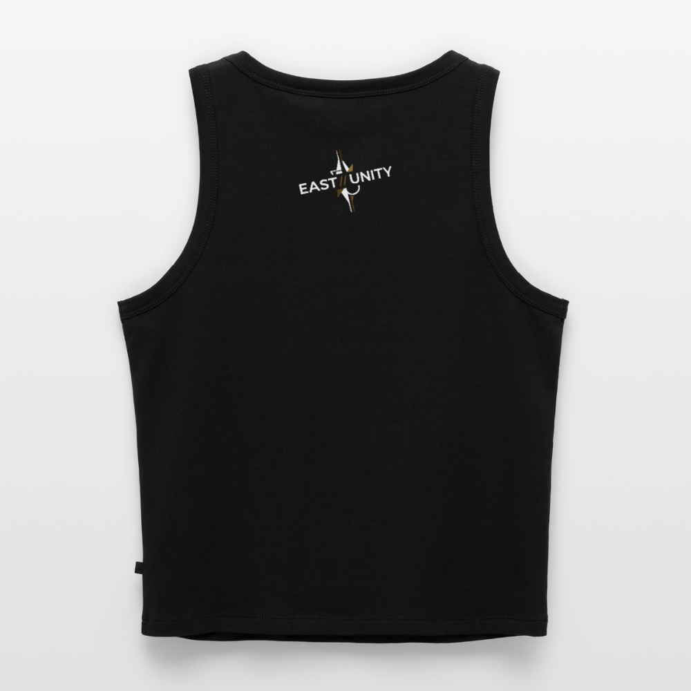 EAST//UNITY Globe Crop Tank - Women's Streetwear Graphic Crop Top - black