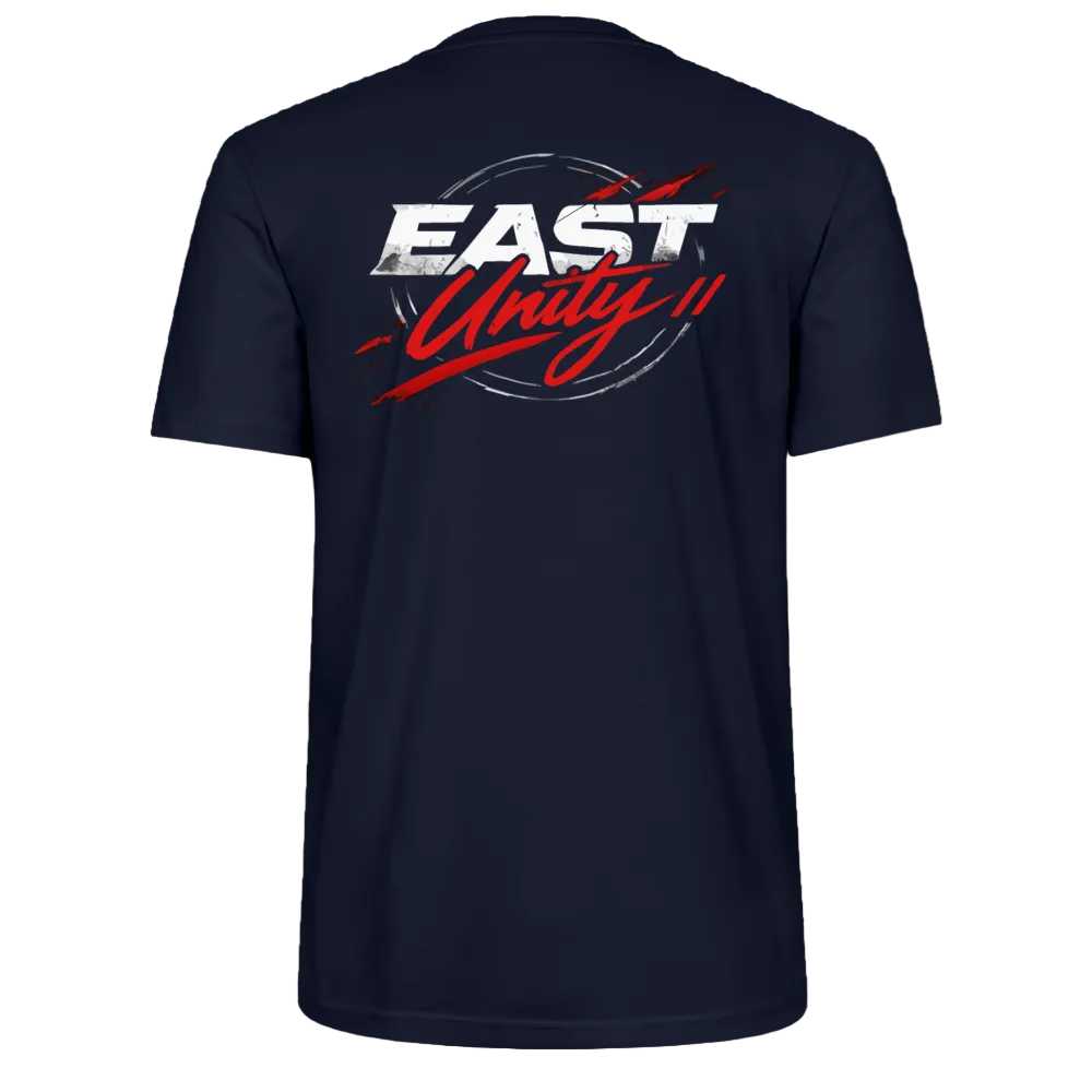 EAST//UNITY Script Motion T-Shirt - Street Graphic Back Tee - navy