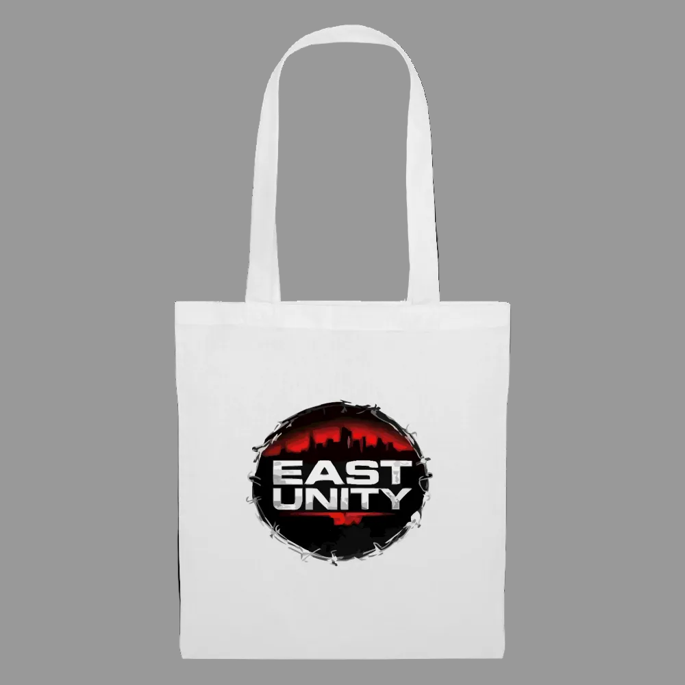 EAST//UNITY Circle Logo Tote - Urban Canvas Shopper - white
