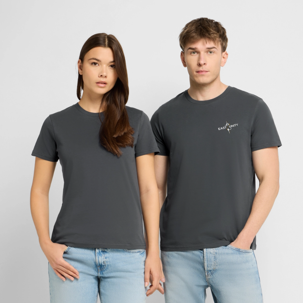EAST//UNITY Signature Script T-Shirt - Minimal Streetwear Graphic Tee - anthracite