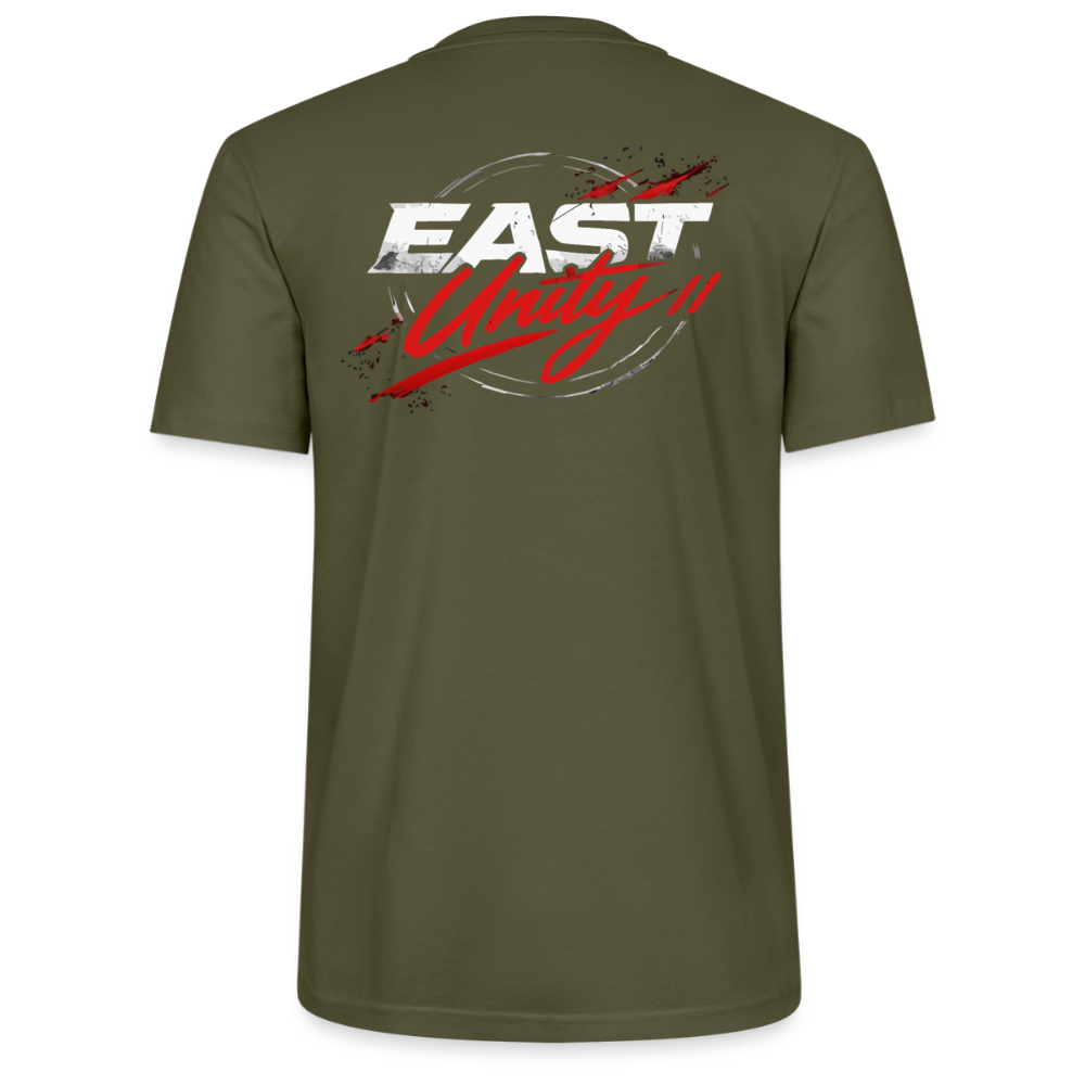 EAST//UNITY Script Motion T-Shirt - Street Graphic Back Tee - khaki